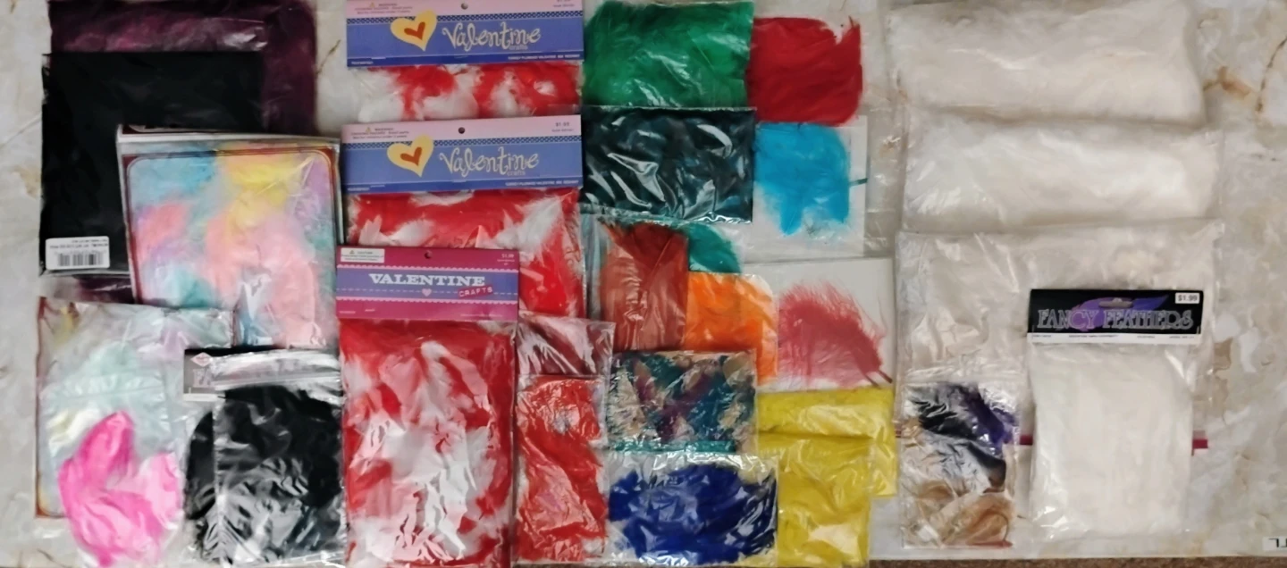 ASSORTED CRAFTING FEATHERS