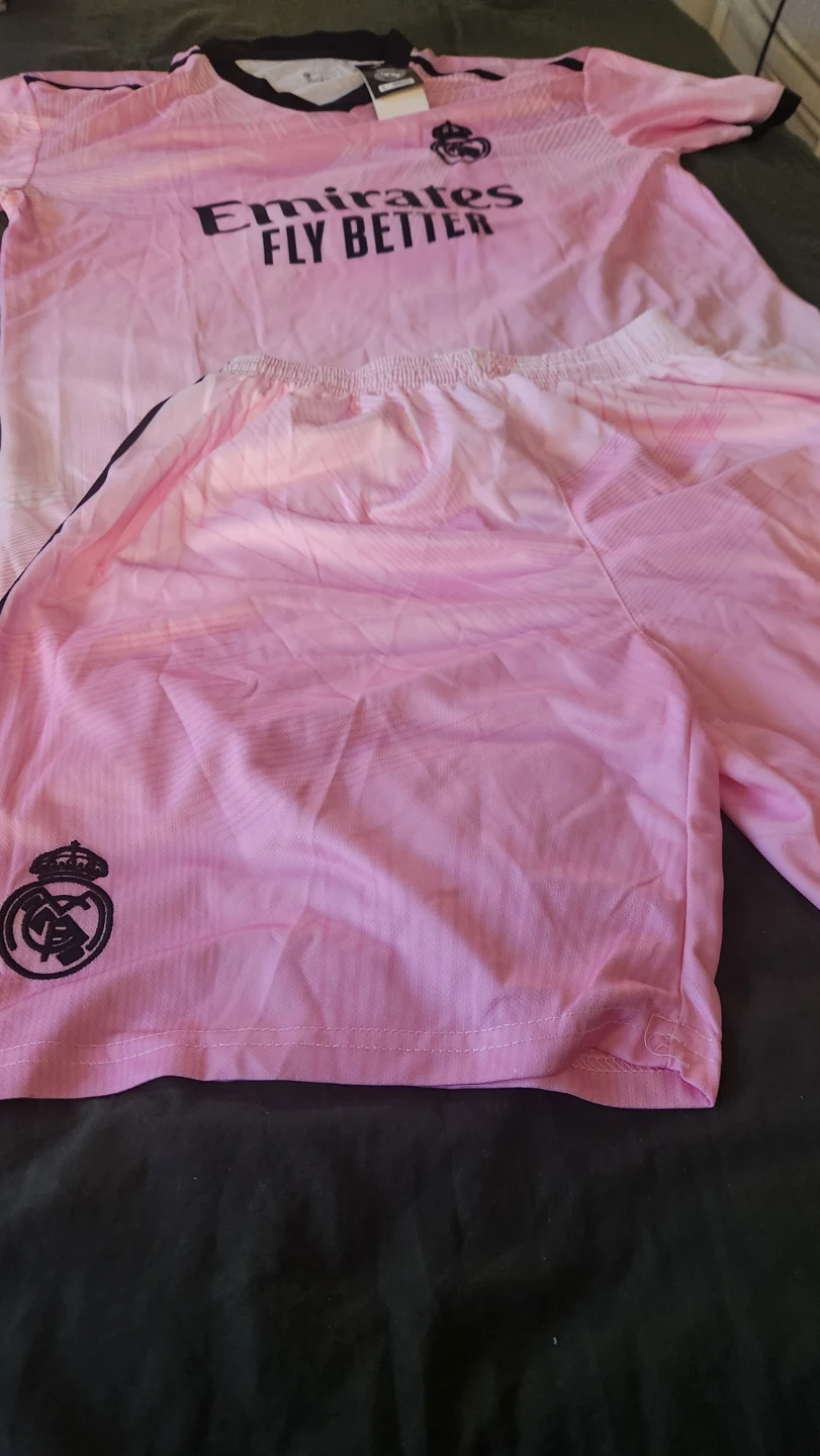 Real Madrid Ronaldo #7 Pink Soccer Jersey Set - photo 4