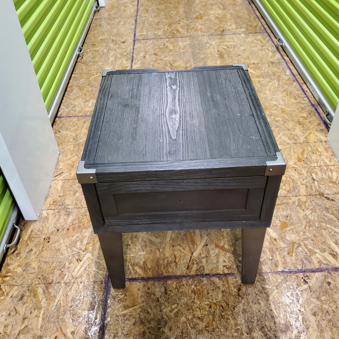 Grey Wood Lift-Top Coffee Table with Power Outlets - photo 3