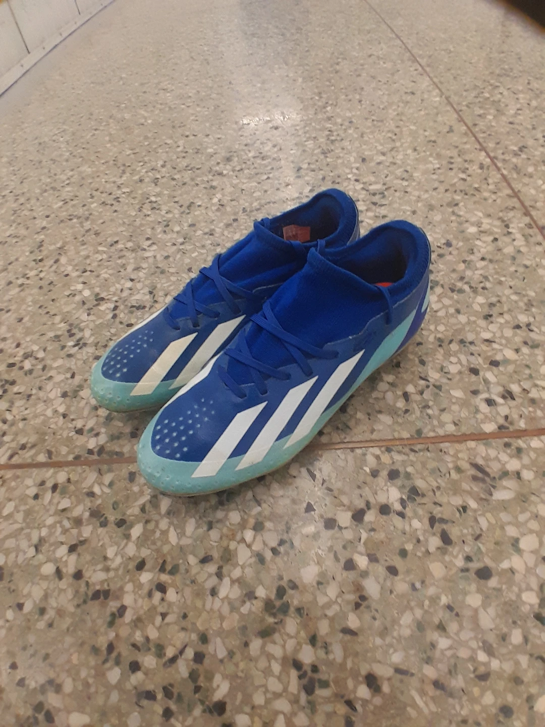 Adidas X Soccer Cleats - Blue and White Boys Size 7 - photo 2