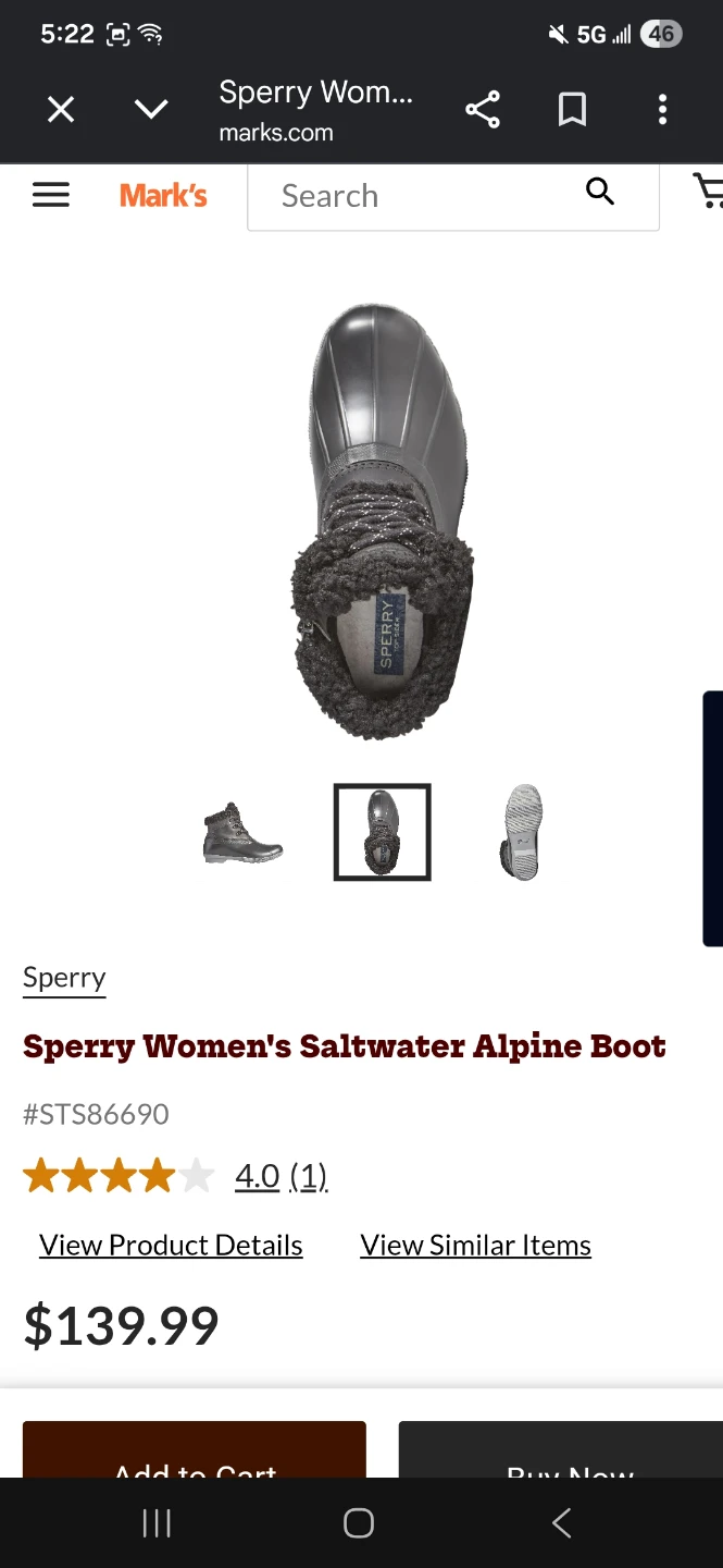 Sperry Women's Saltwater Alpine Boots size 8Womens