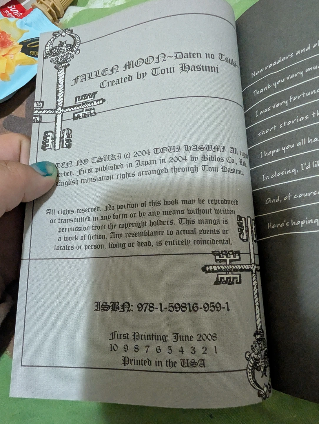 Fallen Moon Manga by Toui Hasumi - photo 5