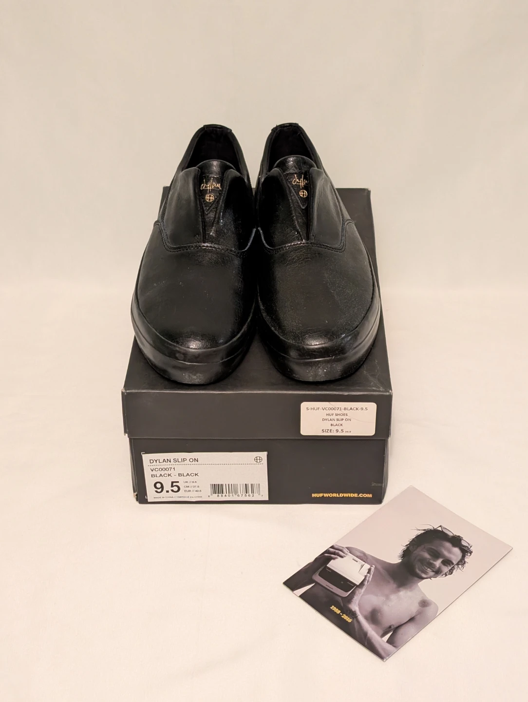 HUF Dylan Slip On Shoes Black Size 9.5 - photo 4