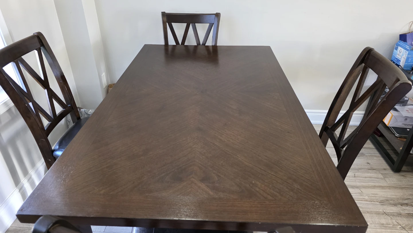 Dark Wood Dining Table and 4 Chairs - photo 2
