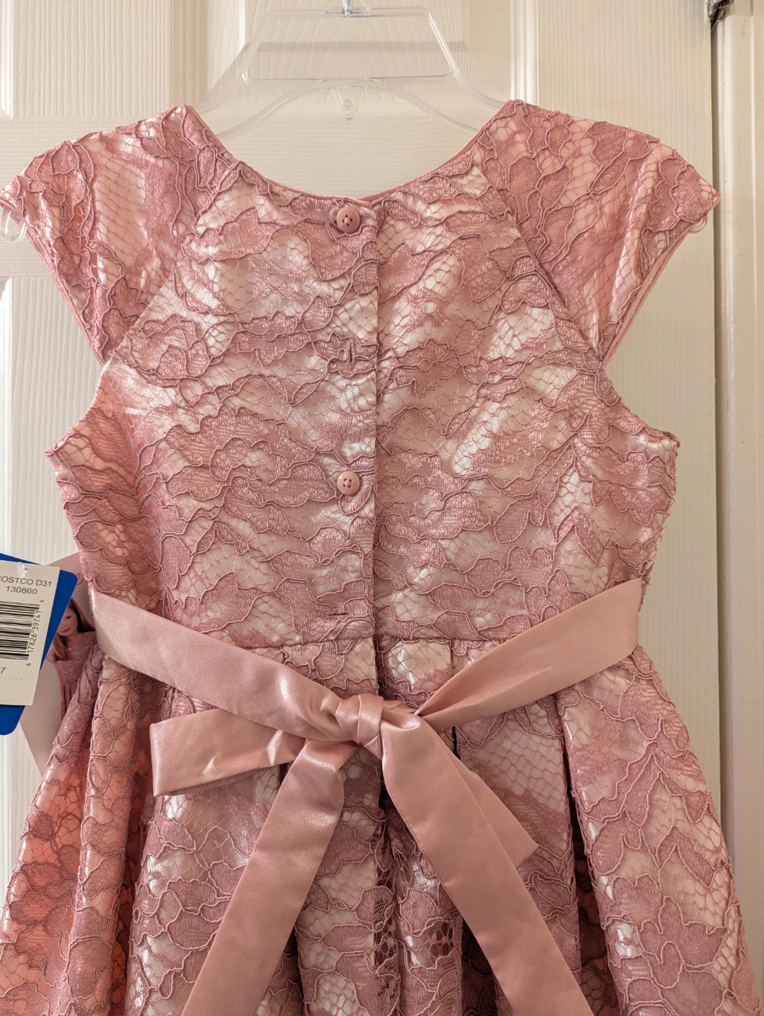Jona Michelle Pink Lace Dress Girls Size 7 - photo 3