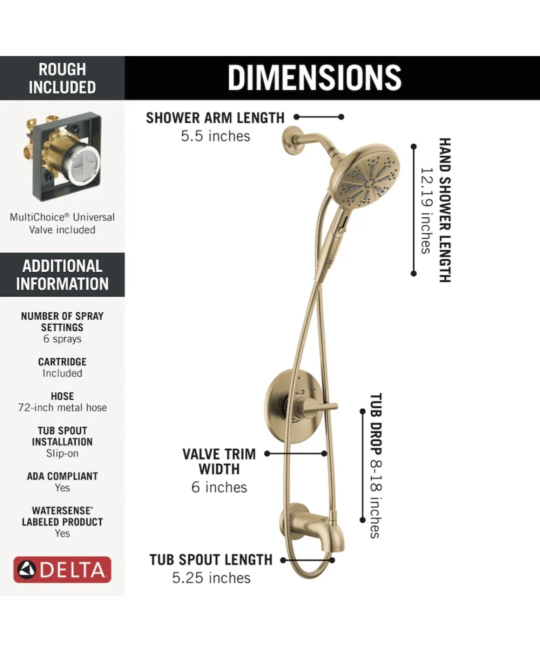 Delta Shower Faucet and Hand Shower System - photo 2