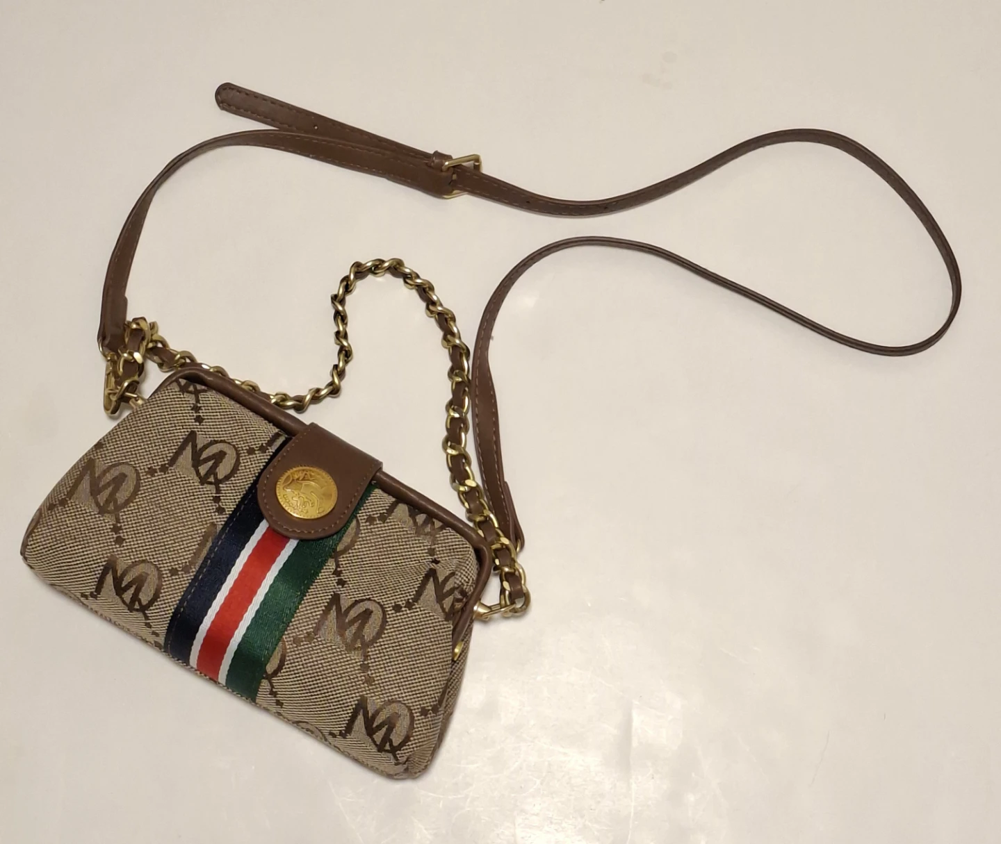 Stylish Square Monogram Crossbody Bag