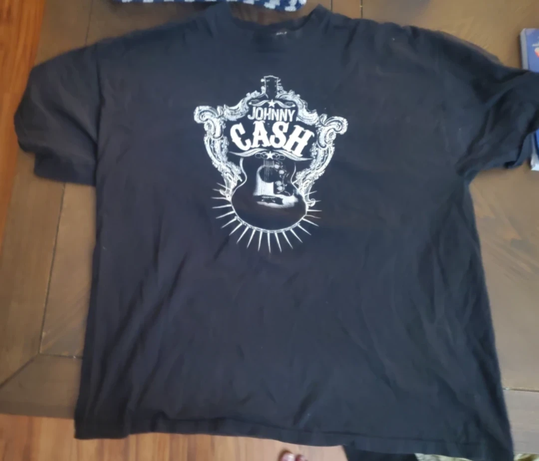 Johnny Cash Black Graphic T-Shirt