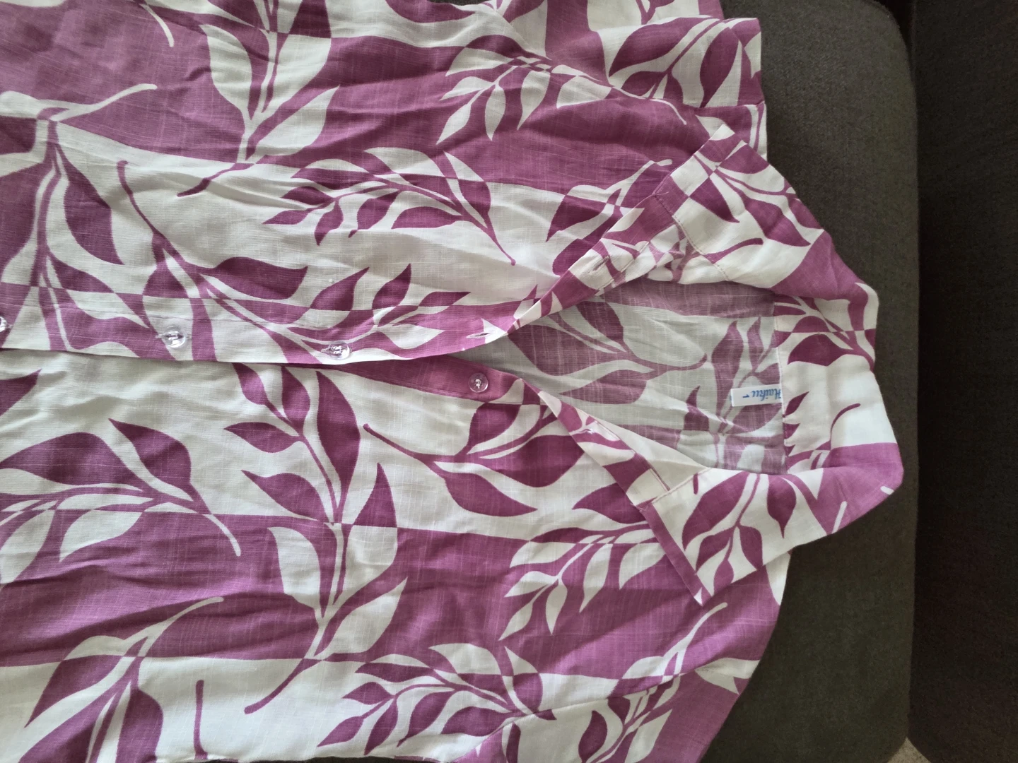 Haiku Pink and White Leaf Print Two-Piece Set