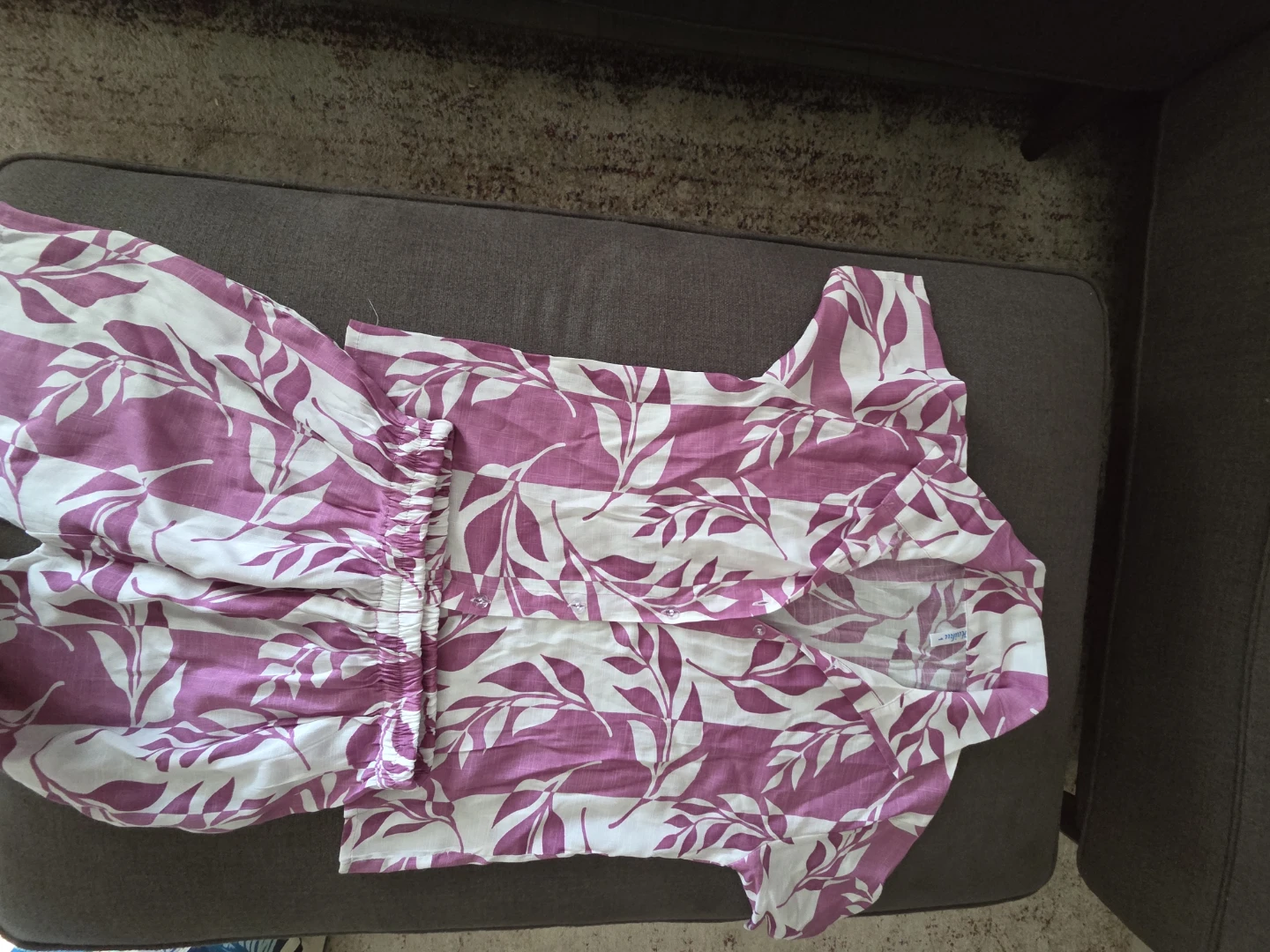 Haiku Pink and White Leaf Print Two-Piece Set - photo 2