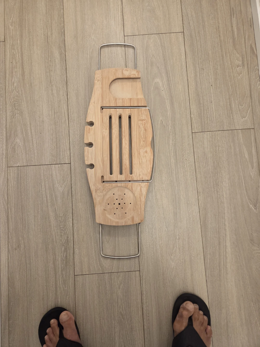 Adjustable Bamboo Bathtub Caddy Tray - photo 3
