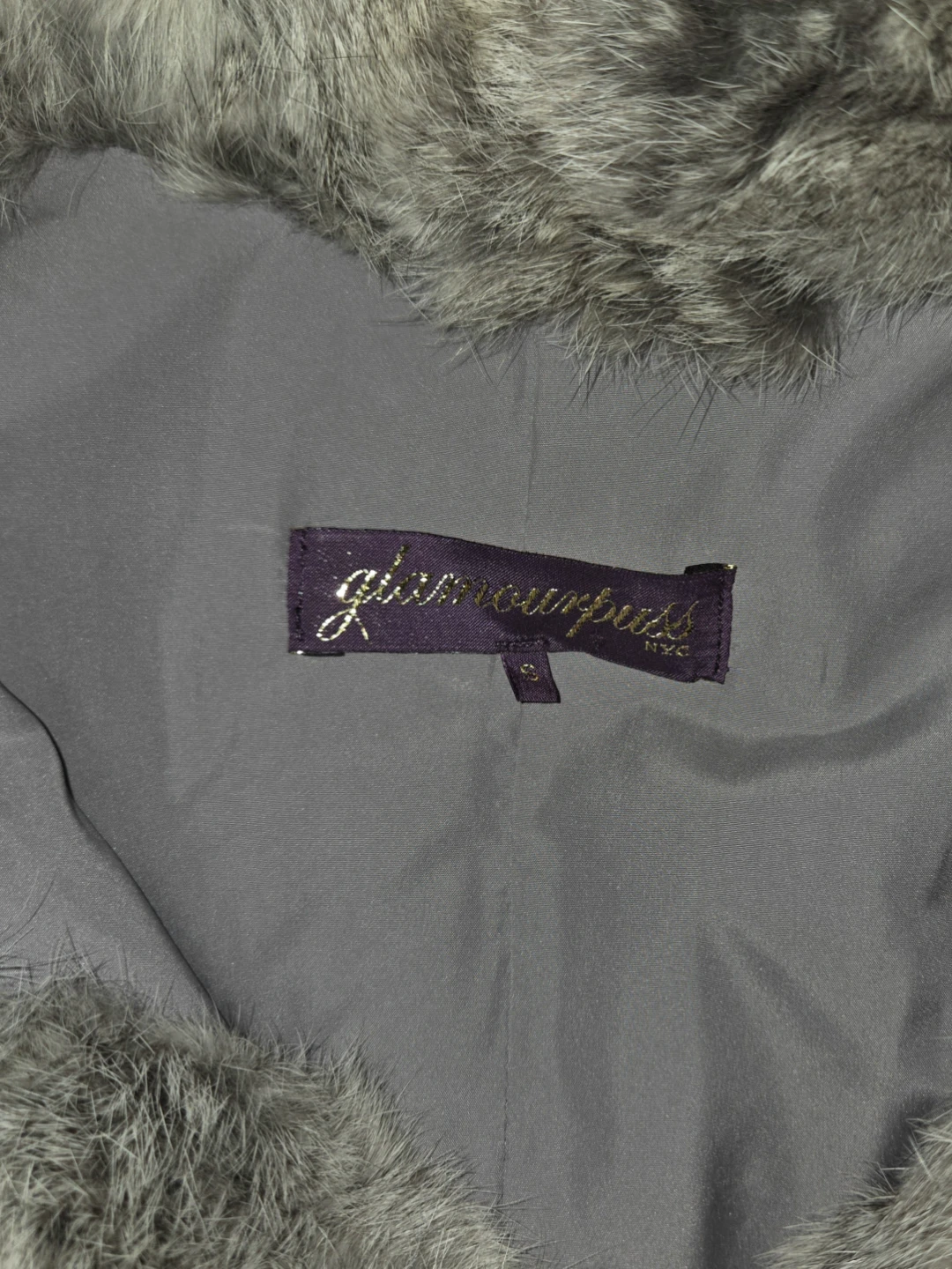 Glamourpuss Grey Rabbit Fur Vest in a Ladies S - photo 3