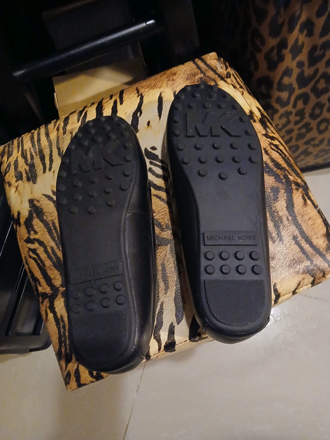 Michael Kors Brand New Black Loafers with Gold Accent Emblem - photo 5