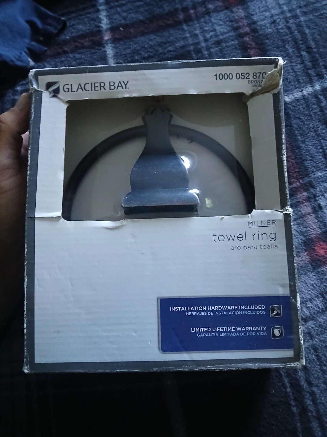 Glacier Bay Milner Towel Ring