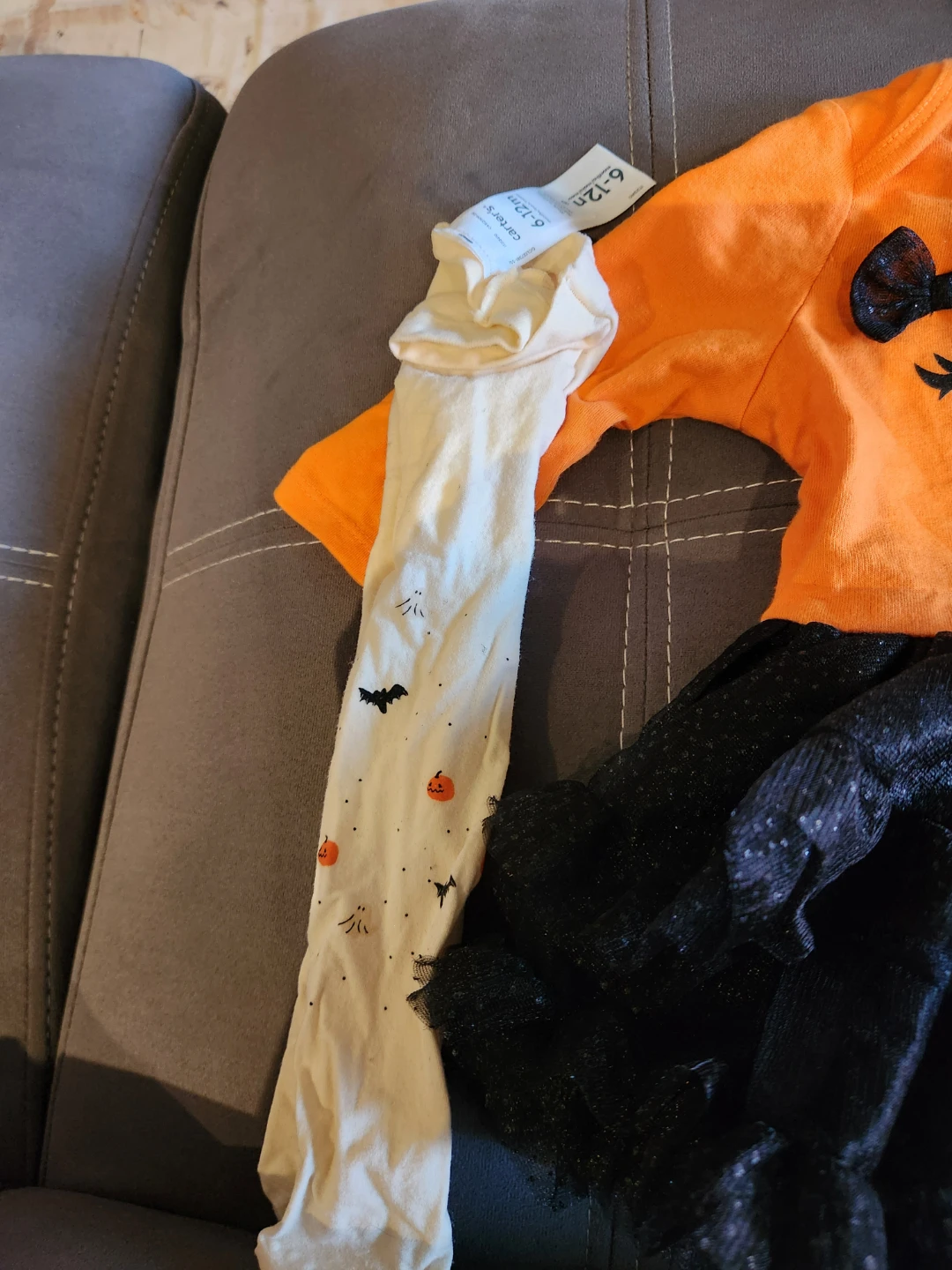 Baby Halloween Pumpkin Outfit with tights - photo 2