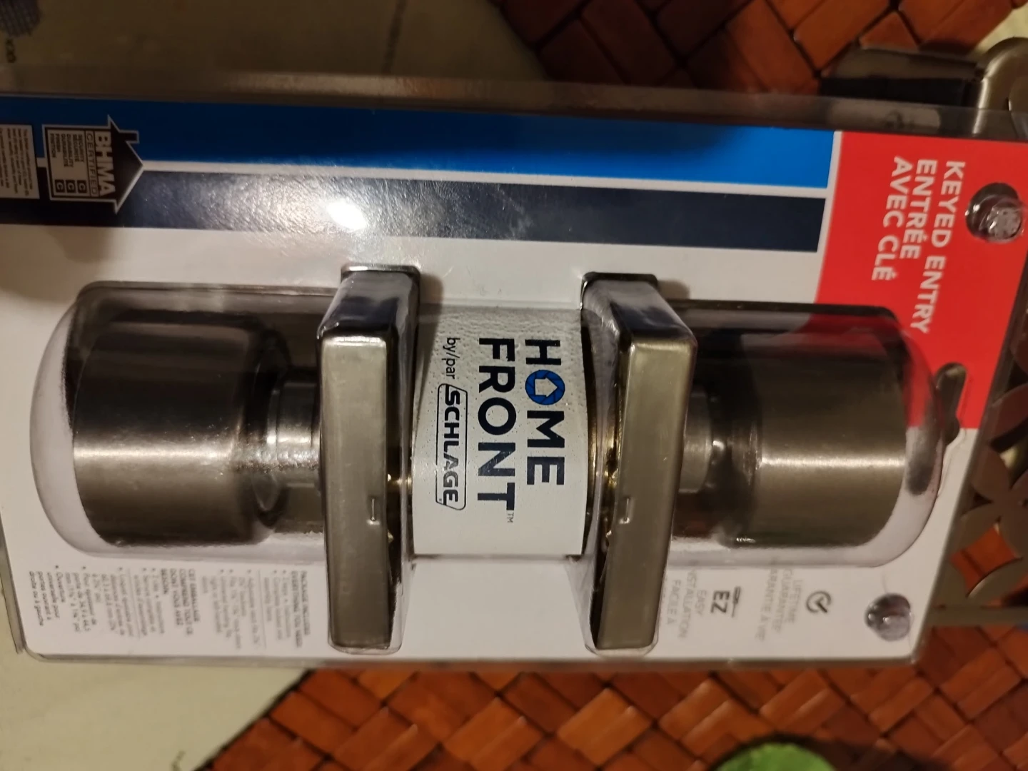 Schlage Home Front Keyed Entry Door Knob
