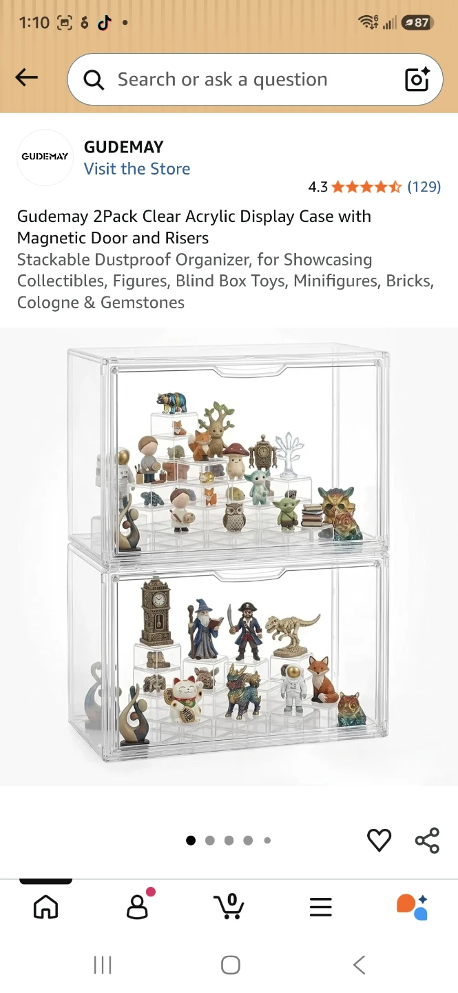 Gudemay Clear Acrylic Display Case with Risers - photo 4