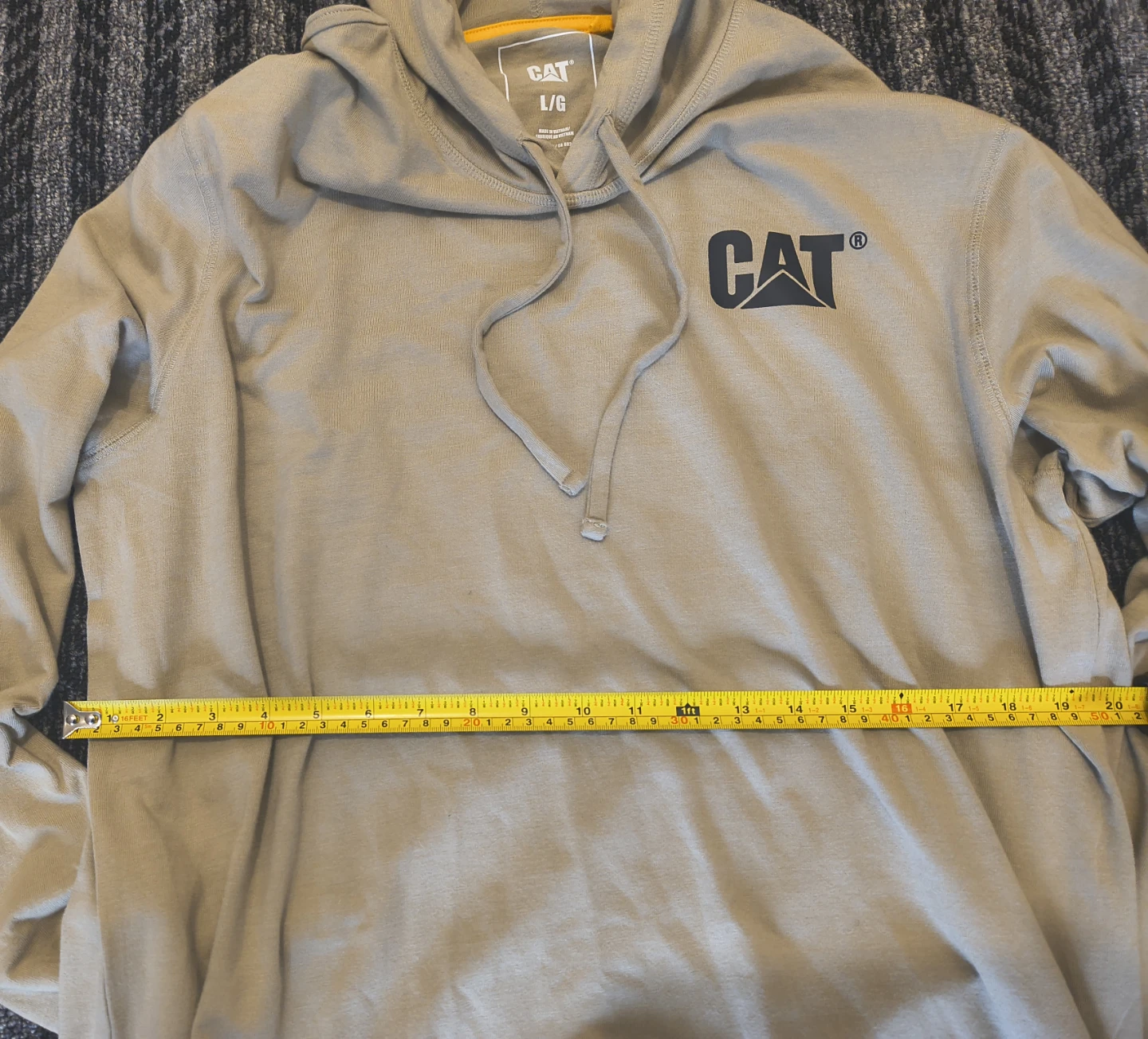 CAT Beige Hoodie Size L/G - photo 4