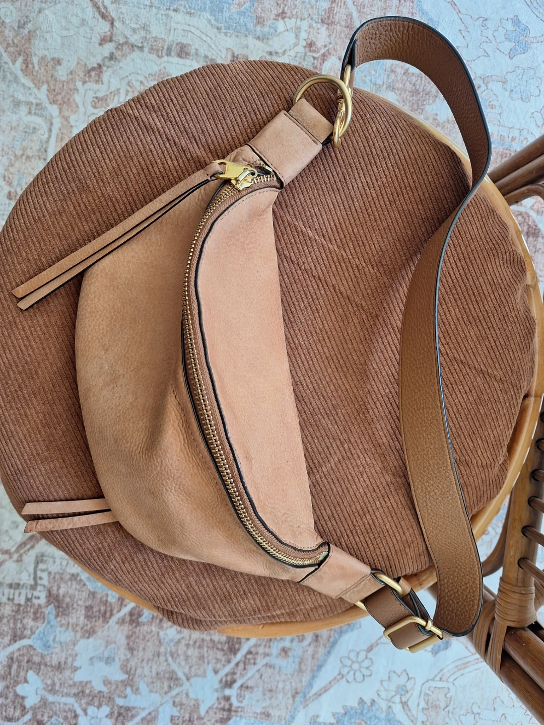 Rebecca Minkoff tan leather belt bag