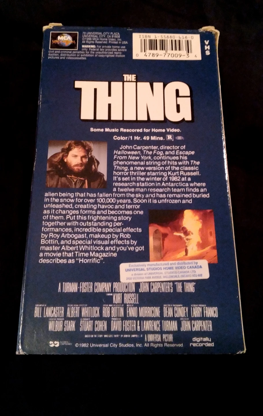 The Thing VHS movie - photo 2