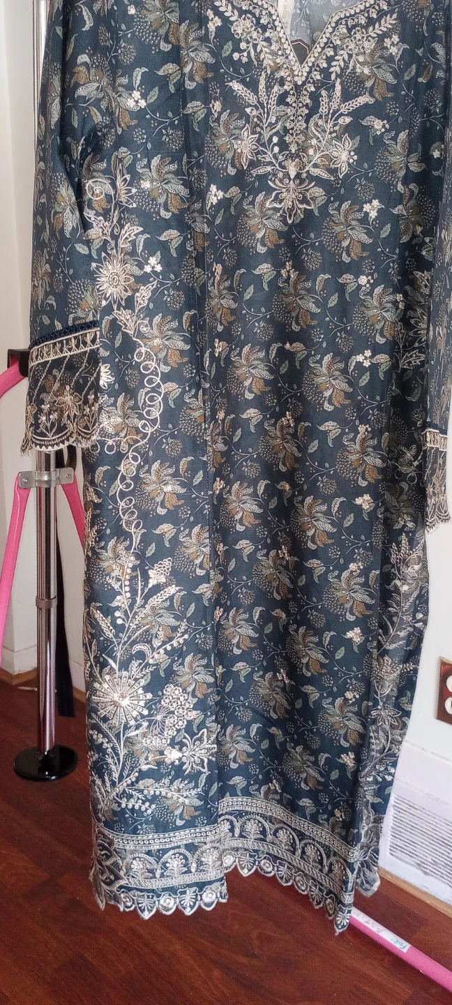 Ready to wear Bin Saeed 3-Piece Embroidered Salwar Kameez - photo 2