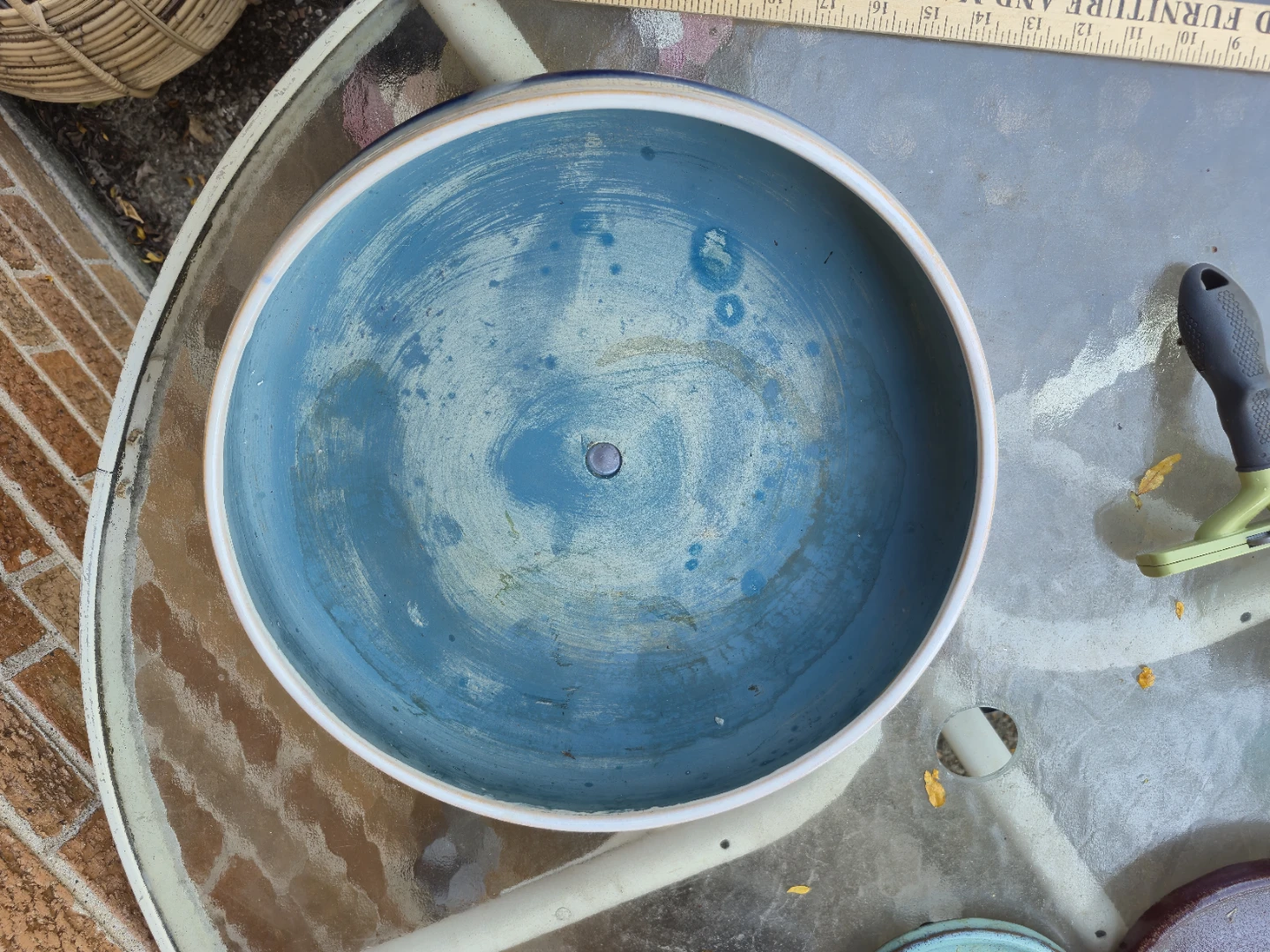 Blue Ceramic Planter Bowl - photo 2