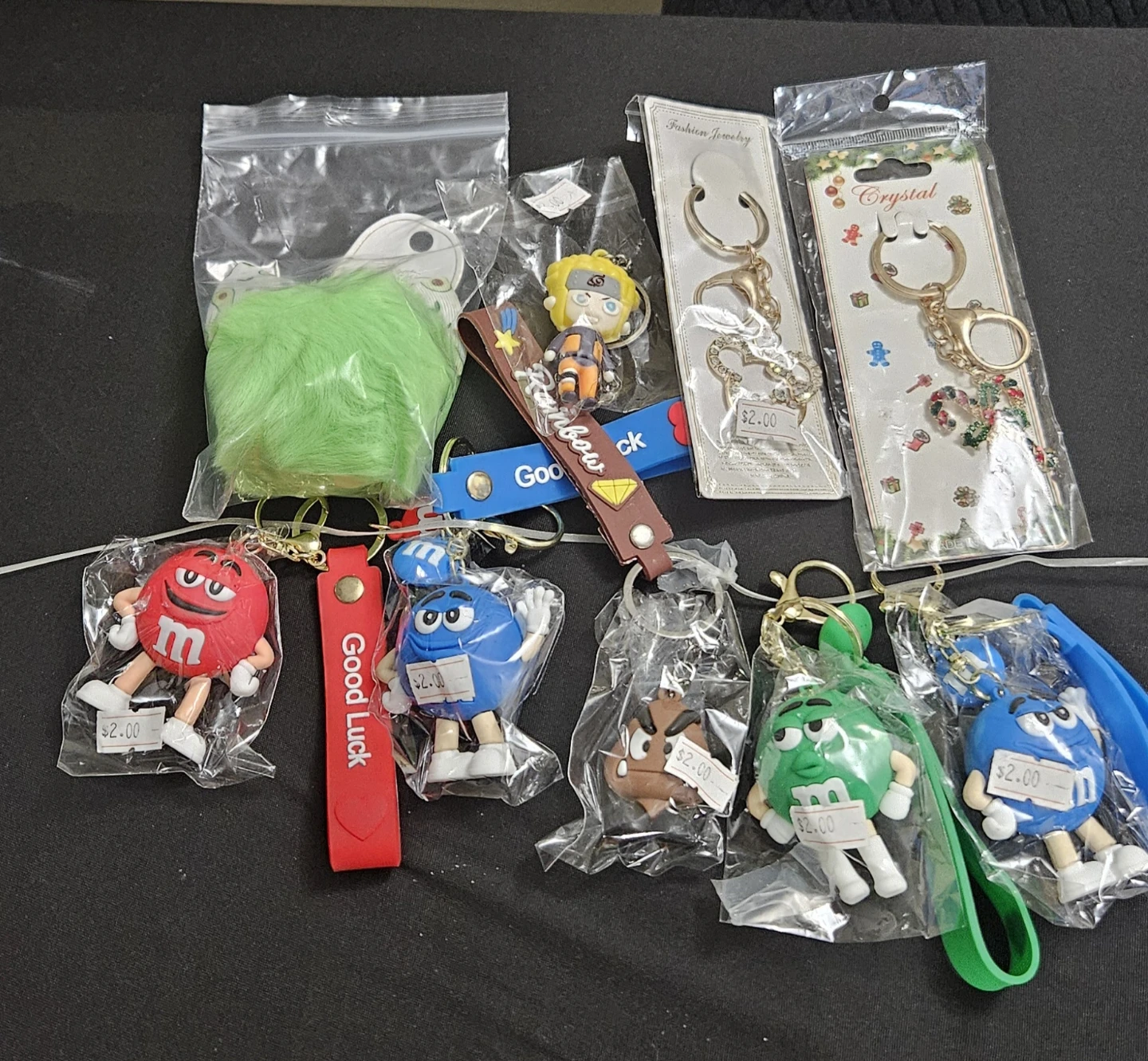 Character Keychains – M&M's, Mario, Naruto & More – $2 Each