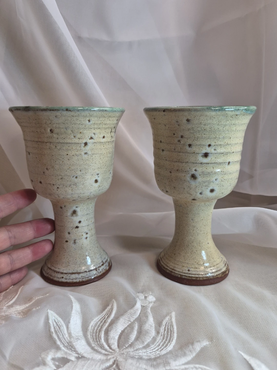 Pair of Beautiful Studio Art Pottery...