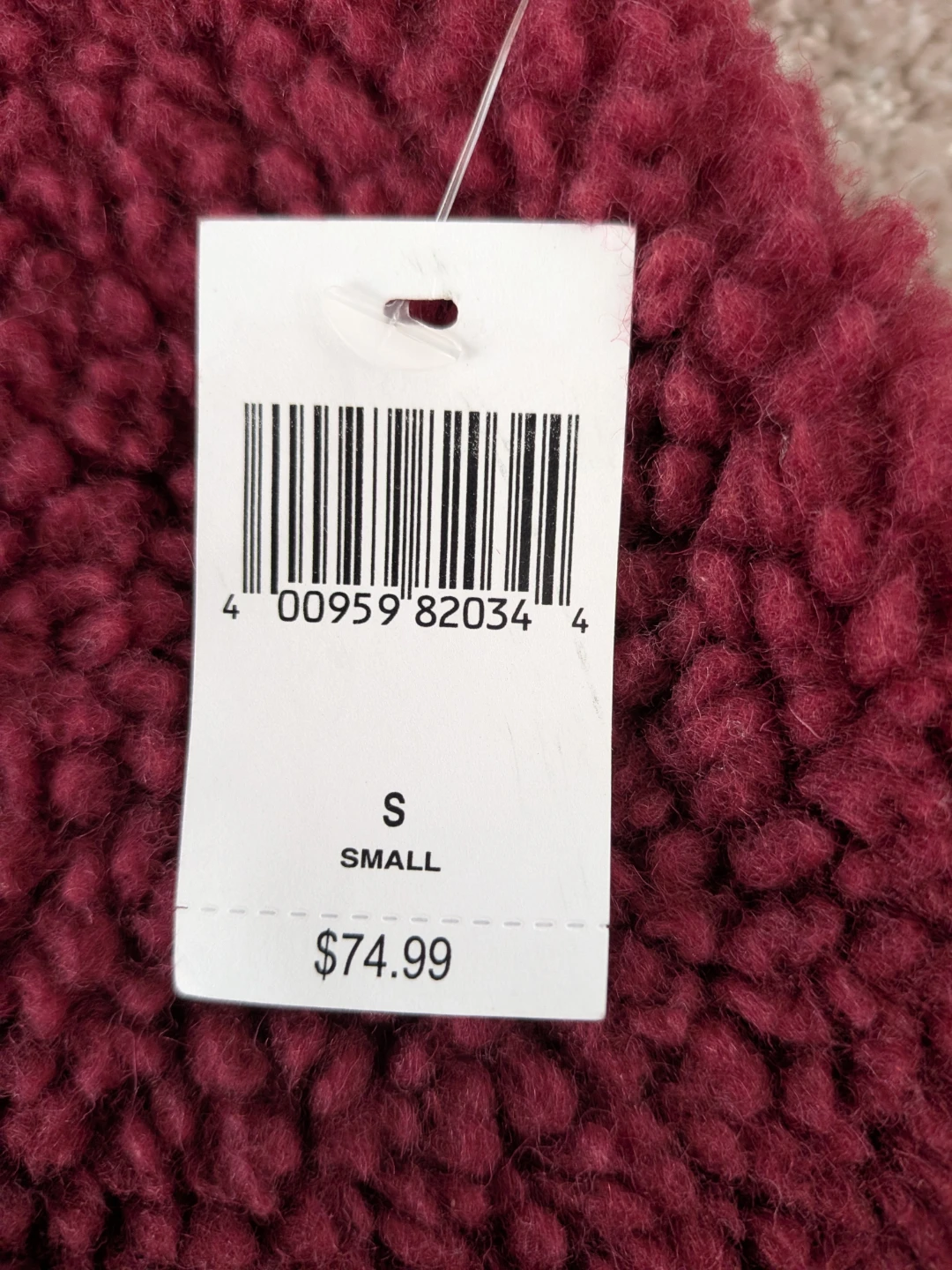 Mickey Mouse Burgundy Sherpa Fleece Jacket - photo 3