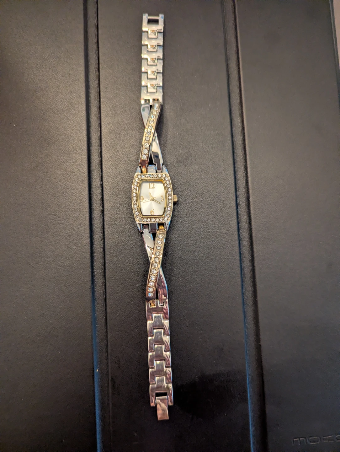 Women's Two-Tone Rhinestone Bracelet Watch