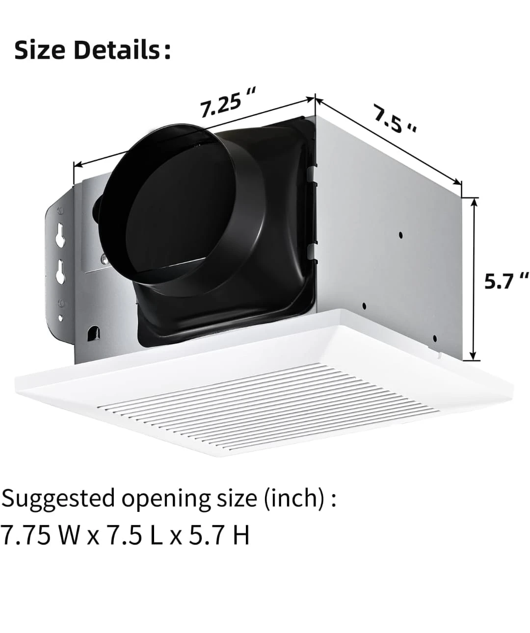 JOEAONZ Bathroom Exhaust Fan – 110 CFM