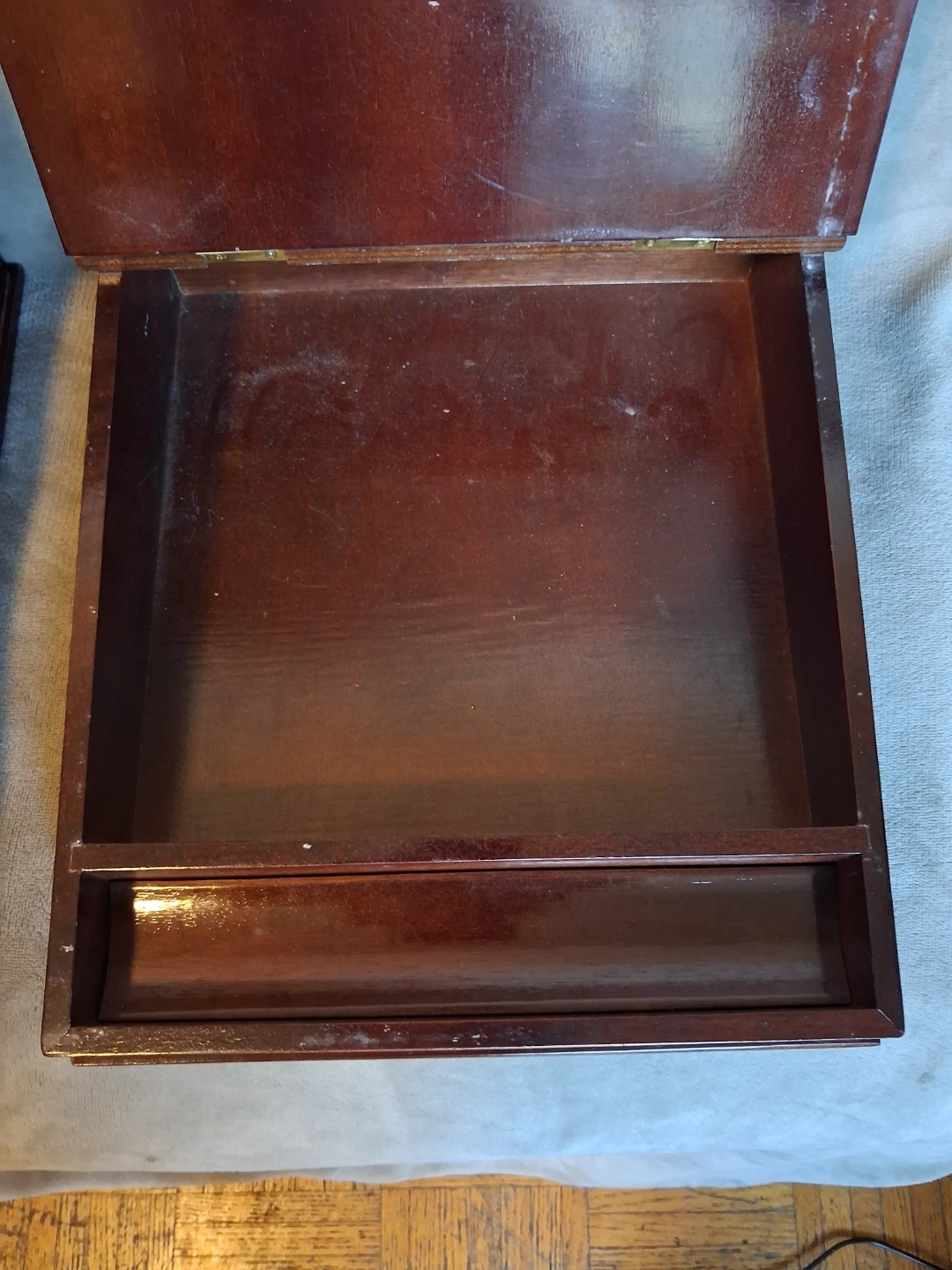 Set of Two Wooden Hinged Storage Boxes - photo 4
