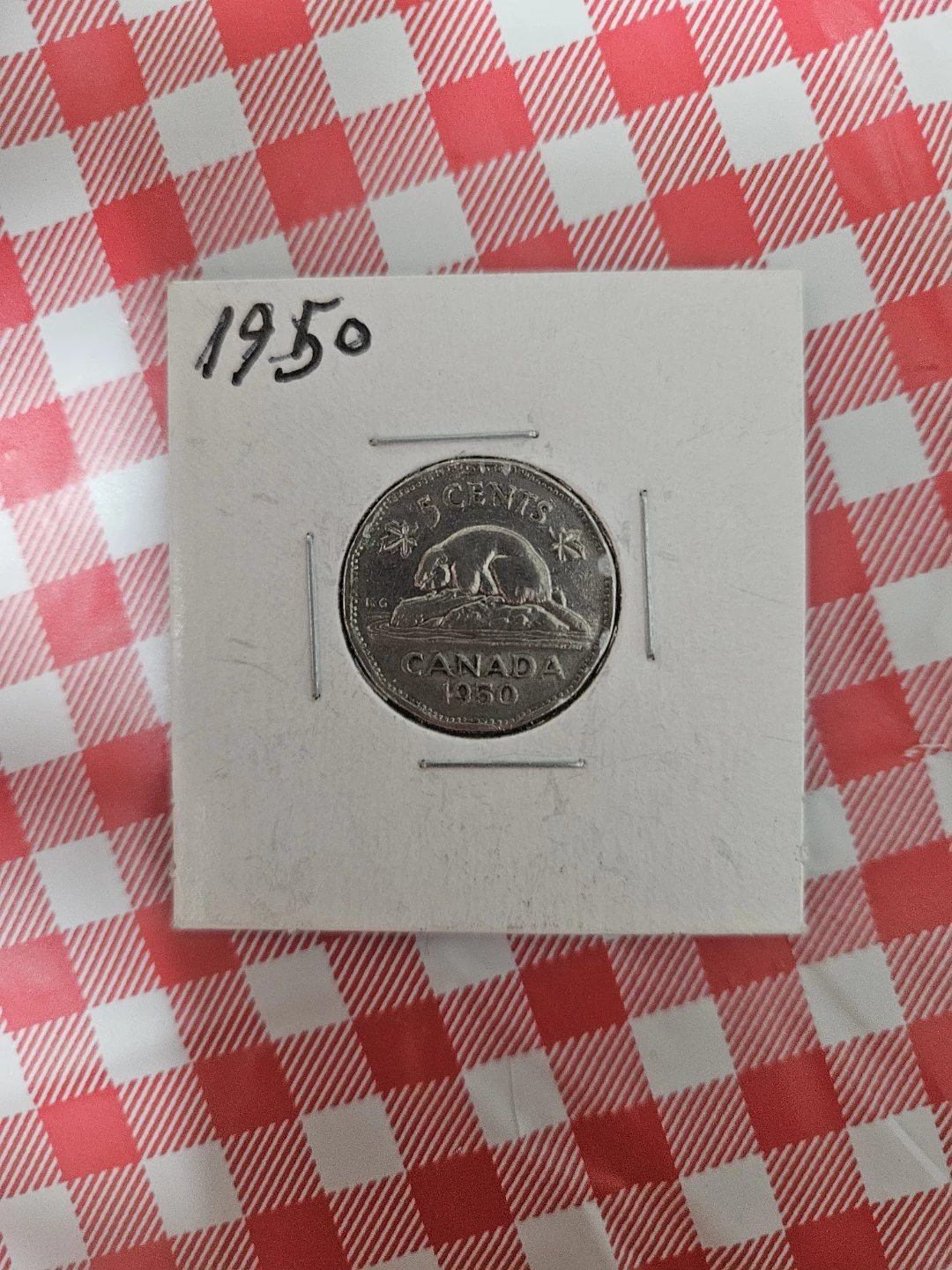 1950 Canadian 5 Cent Nickel