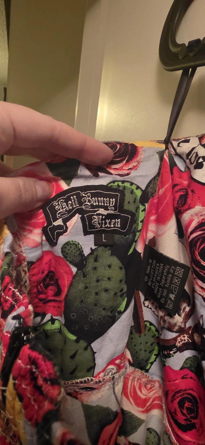 Hell Bunny Vixen Floral Skull Print Dress - photo 2