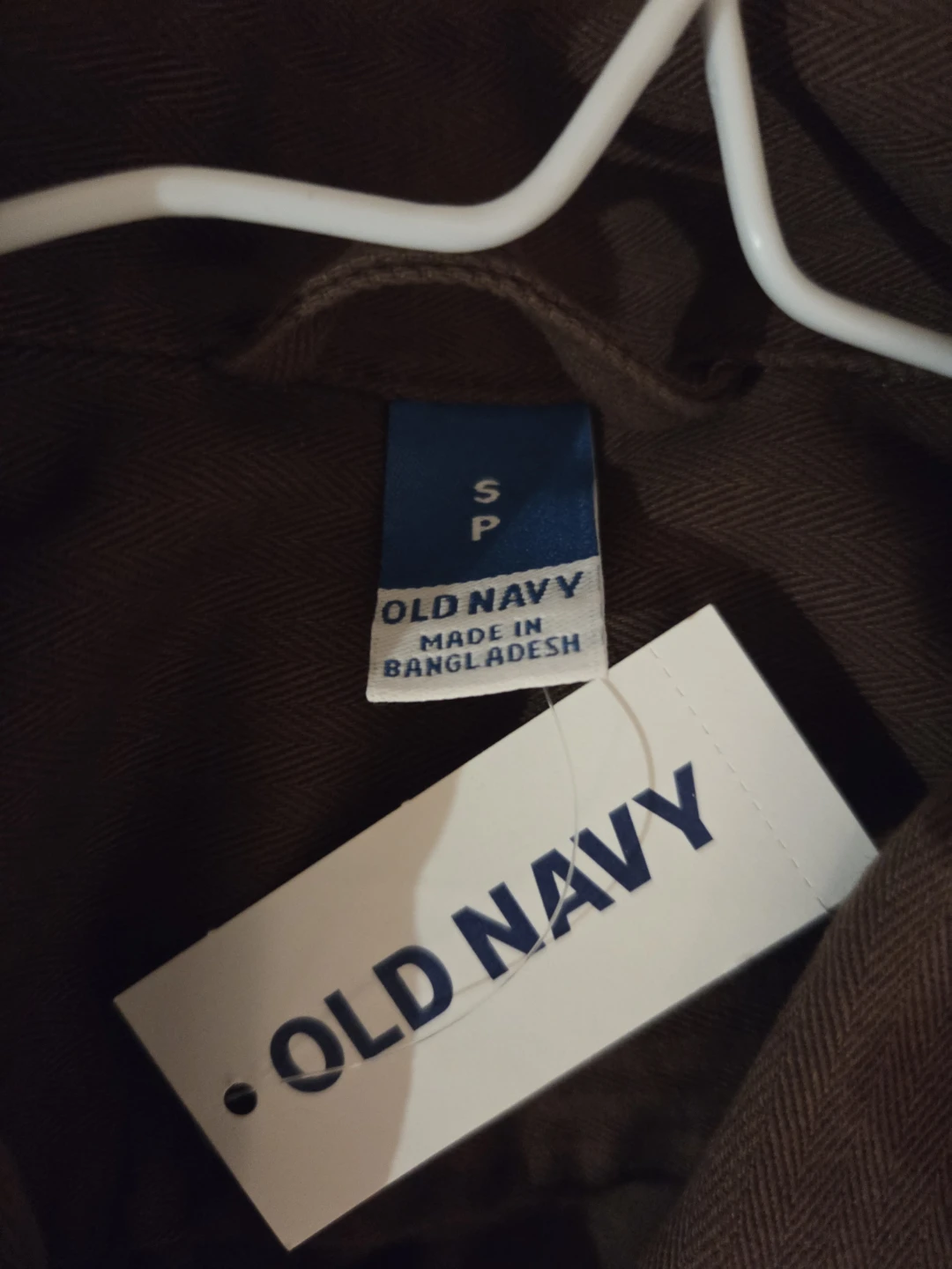 Old Navy Brown Short-Sleeve Zip-Up Shirt - photo 2