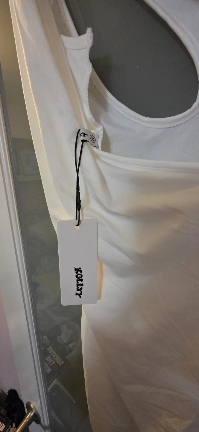Kollyy One-Shoulder Romper White XL - photo 3