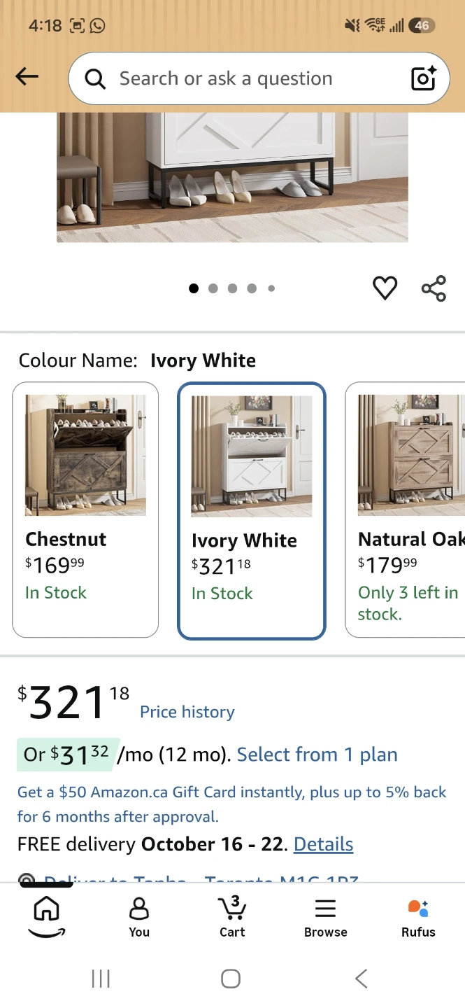 Nicetree Shoe Cabinet with 2 Flip Drawers - Ivory White - photo 3
