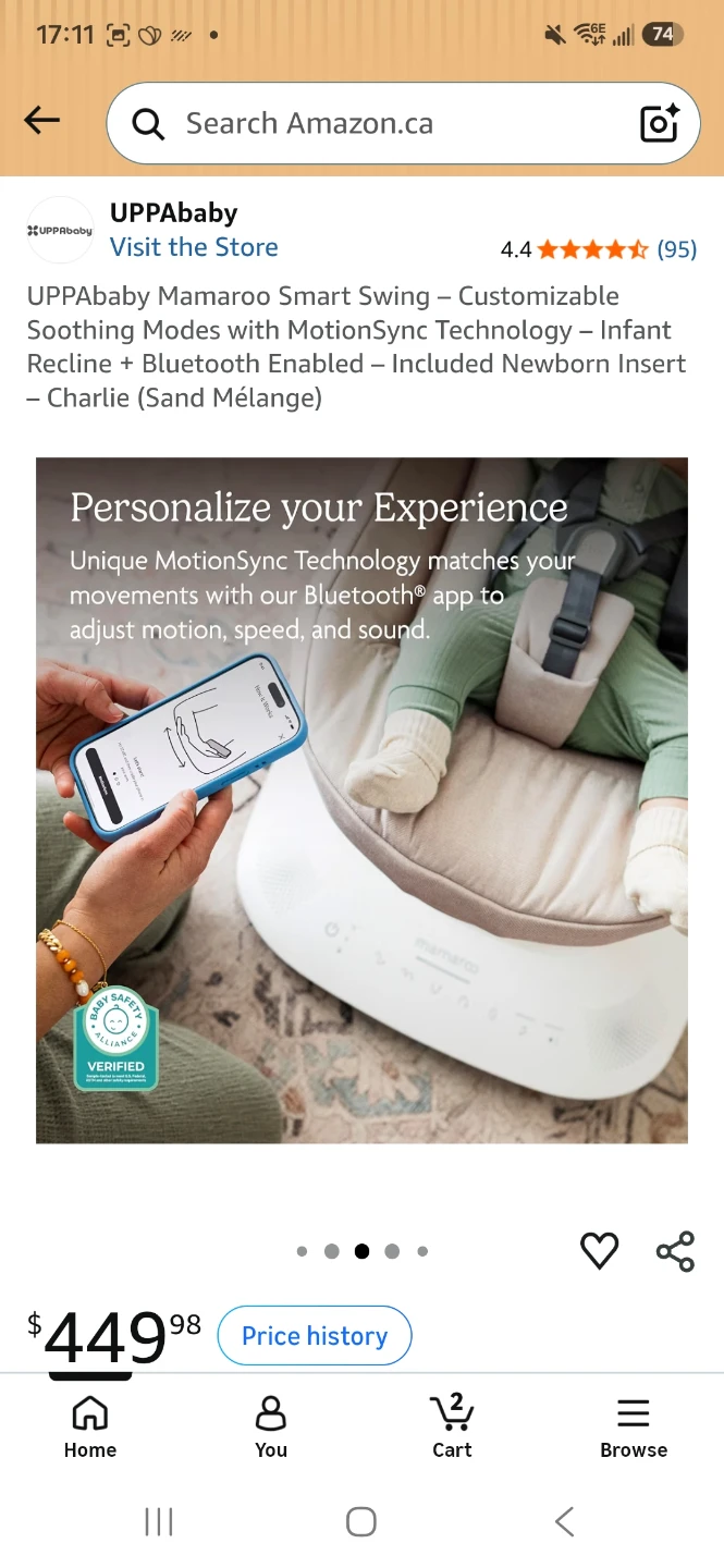 UPPAbaby Mamaroo Smart Swing - photo 4