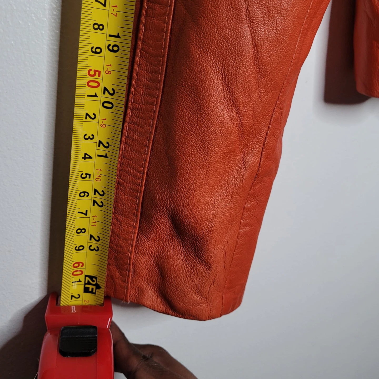 Danier Orange Quilted Faux Leather Jacket - photo 4