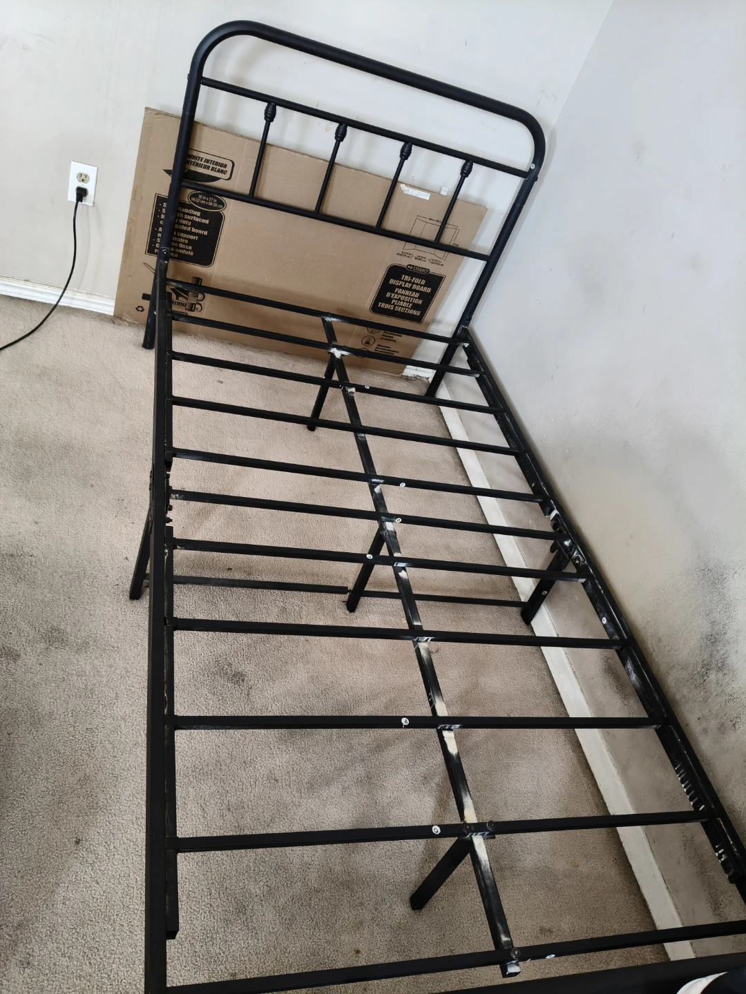 Black Metal Twin Bed Frame - photo 2