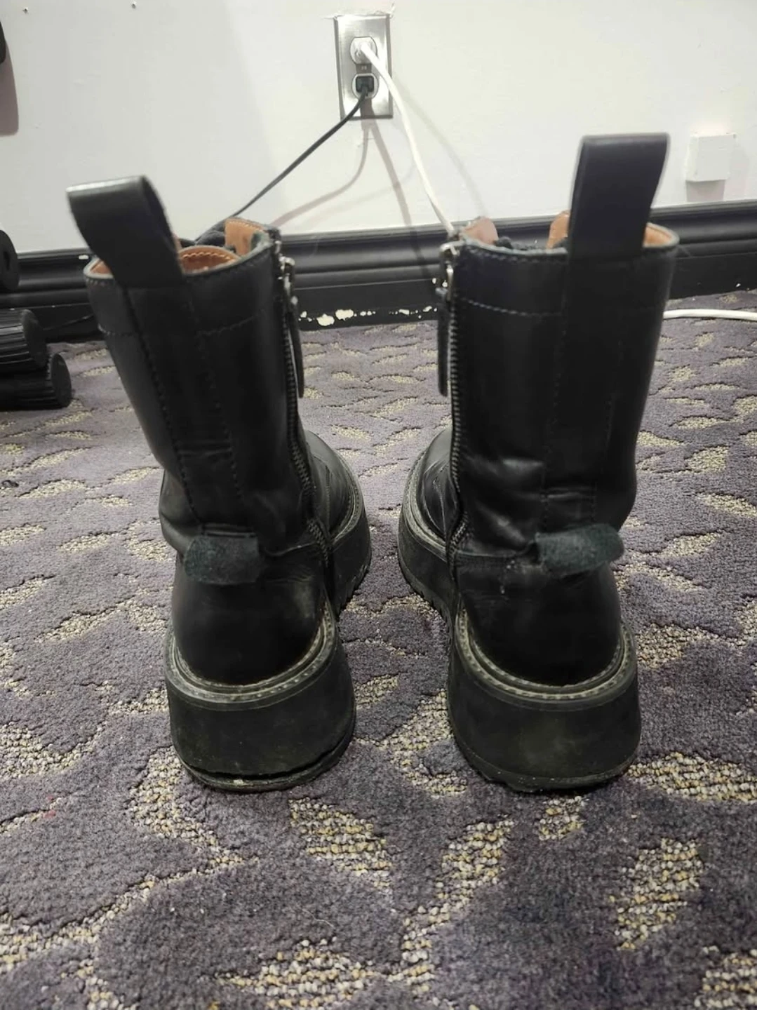 Zara black platform combat boots - photo 3