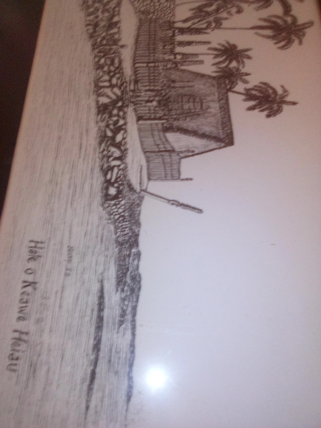 Hale o Keawe Heiau Framed Drawing