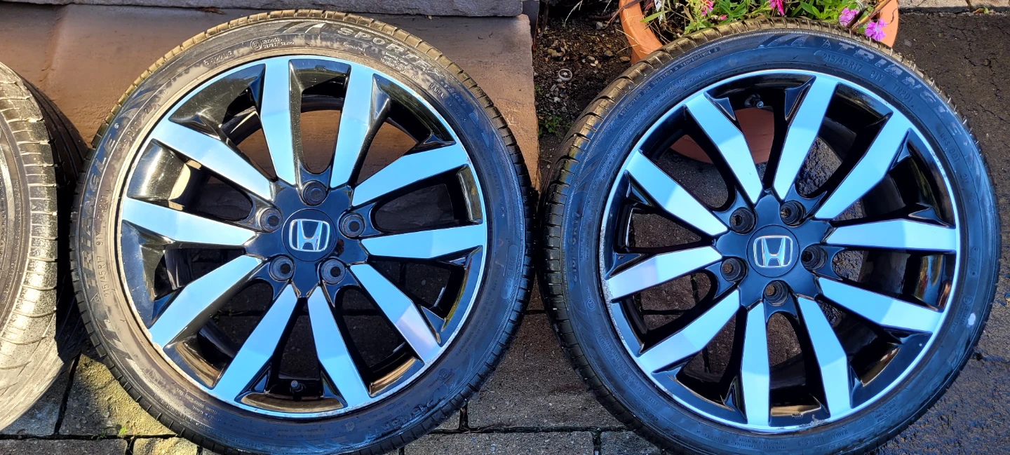 Set of 4 Honda Alloy Wheels with Tires - photo 2