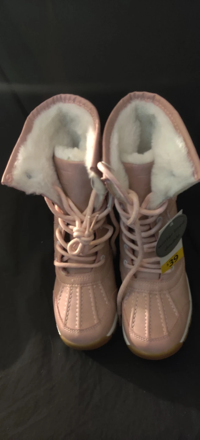 New Pink Winter Lined Boots Size 13