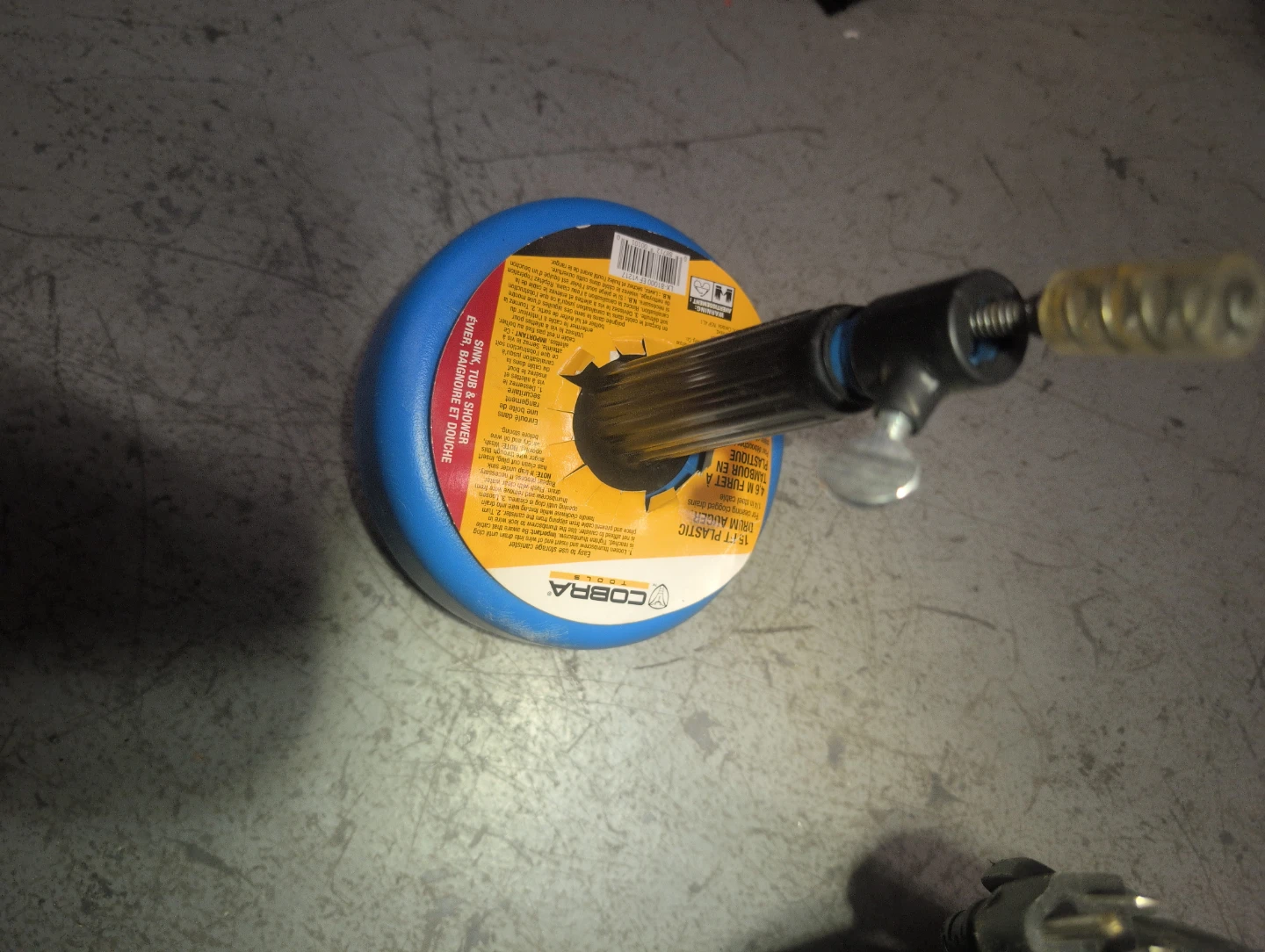 Cobra 15 ft Plastic Drum Auger
