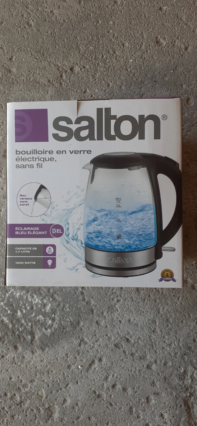 Salton 1.7L Cordless Electric Glass Kettle