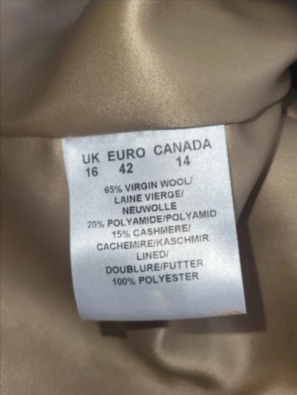 Jacques Vert Black Wool Blend Coat Size 14 - photo 5