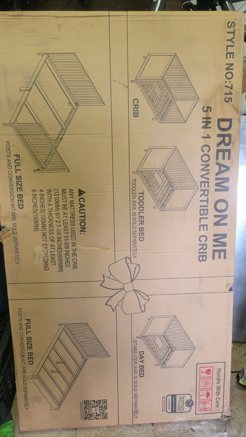 Dream On Me 5-in-1 Convertible Crib Style 715
