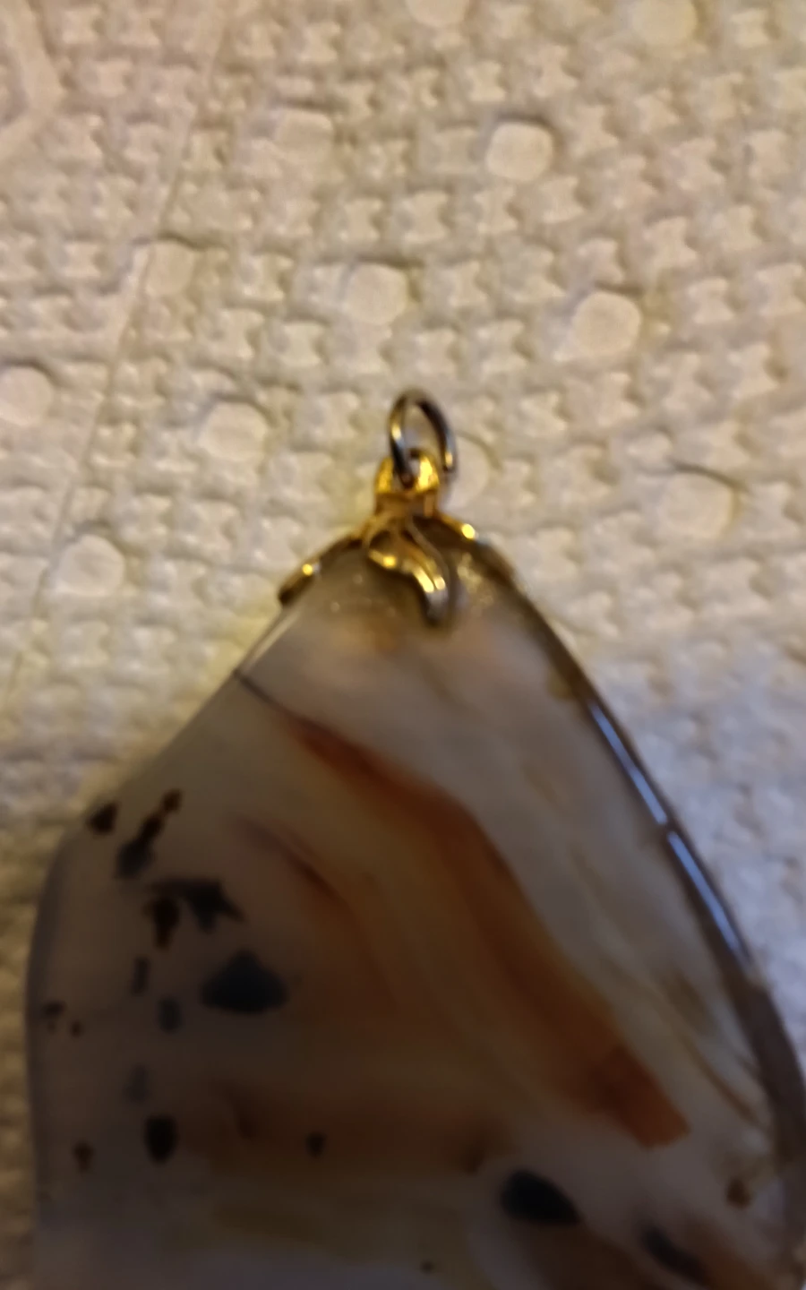 Vintage 2.5” Montana Agate Statement Pendant - photo 3