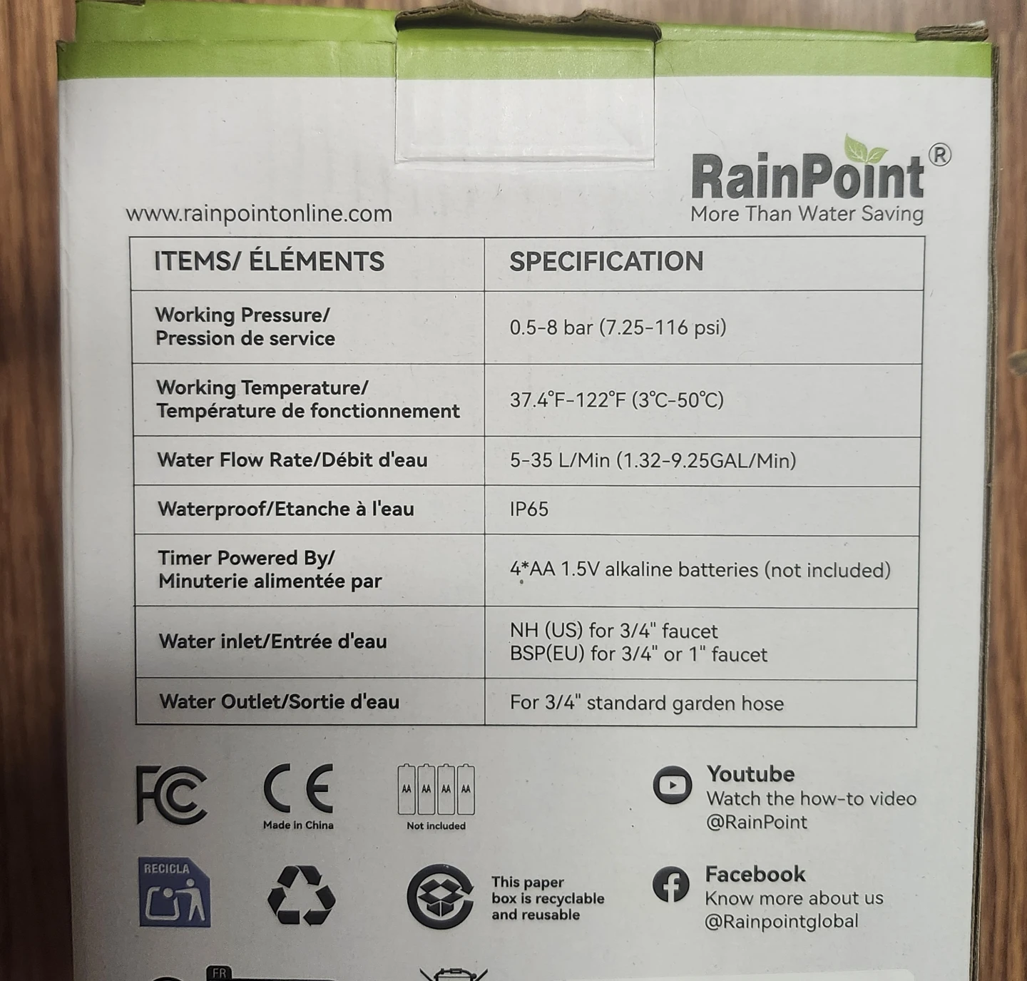 RainPoint 1-Zone WiFi Water Timer with Hub - photo 4